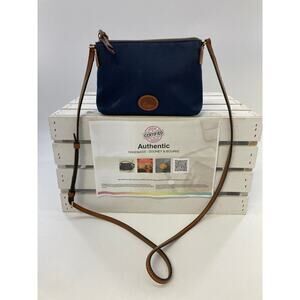 DOONEY & BOURKE SMALL NAVY CANVAS CROSSBODY BAG (ASIS)